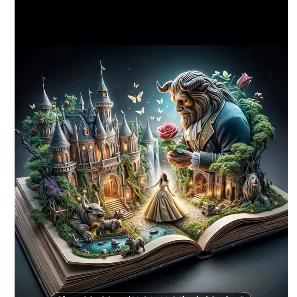 Beauty and The Beast Diamond Painting Kit DIY Art Craft 30X30